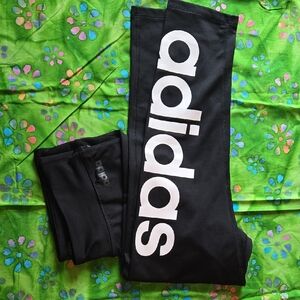Adidas Black Leggings Sporty Full-Length Design
